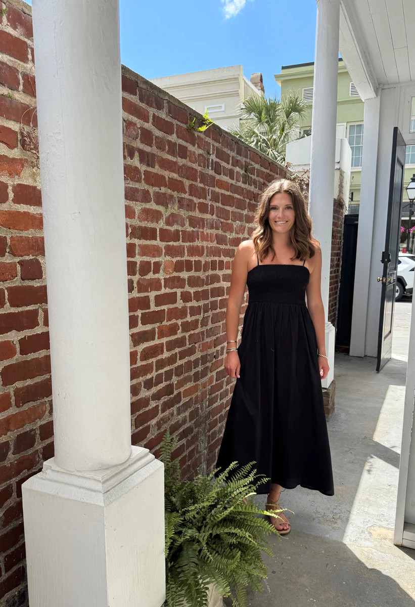 Georgia Midi Sundress Black | Madison Mathews
