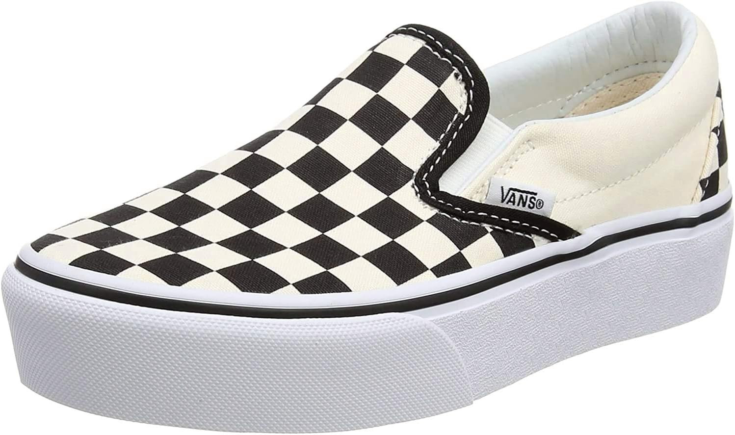 Vans, Platform Slip On Trainers - Black/White Checkerboard, 10 Women/8.5 Men | Amazon (US)