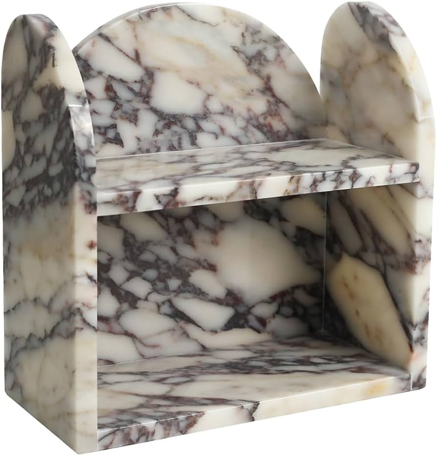 DUANYAN Marble Bathroom Counter Organizers and Storage, 2-Tier Luxurious Makeup Organizer for Per... | Amazon (US)