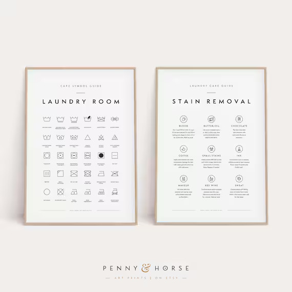 Laundry Room 2 Print Set Printable Art Laundry Wall Decor - Etsy | Etsy (US)