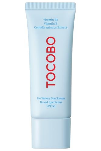 Bio Watery Sunscreen SPF 50 Broad Spectrum Korean Facial Sun Cream with Hyaluronic Acid - Lightweight Daily Face Sunblock Lotion - Vegan, Hypoallergenic, Oxybenzone-Free 1.35 fl oz | Amazon (US)