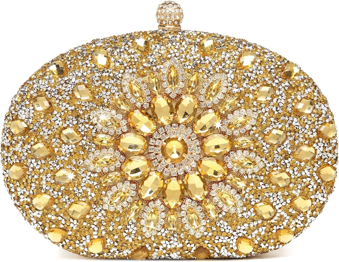 Women's Evening Bags Sparkly Rhinestone Clutch Purses Luxury Handbags | Amazon (US)