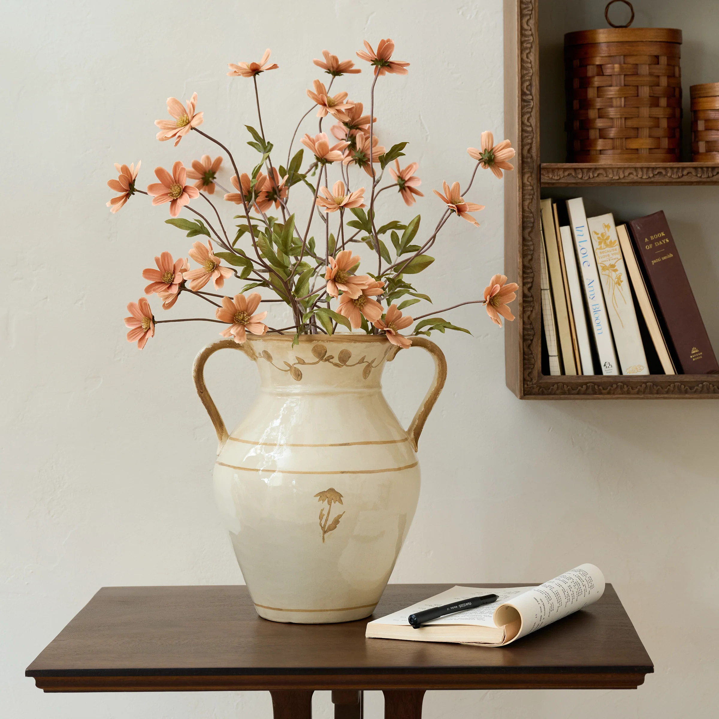 Nadine Ceramic Handled Vase | Magnolia