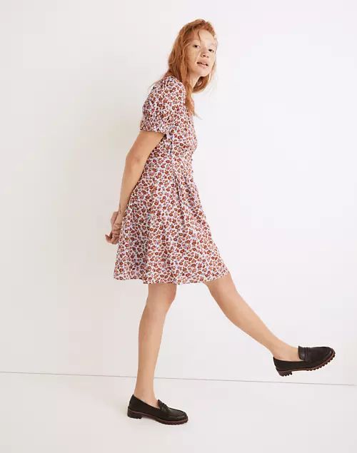 Collared Puff-Sleeve Mini Dress in Piccola Floral | Madewell