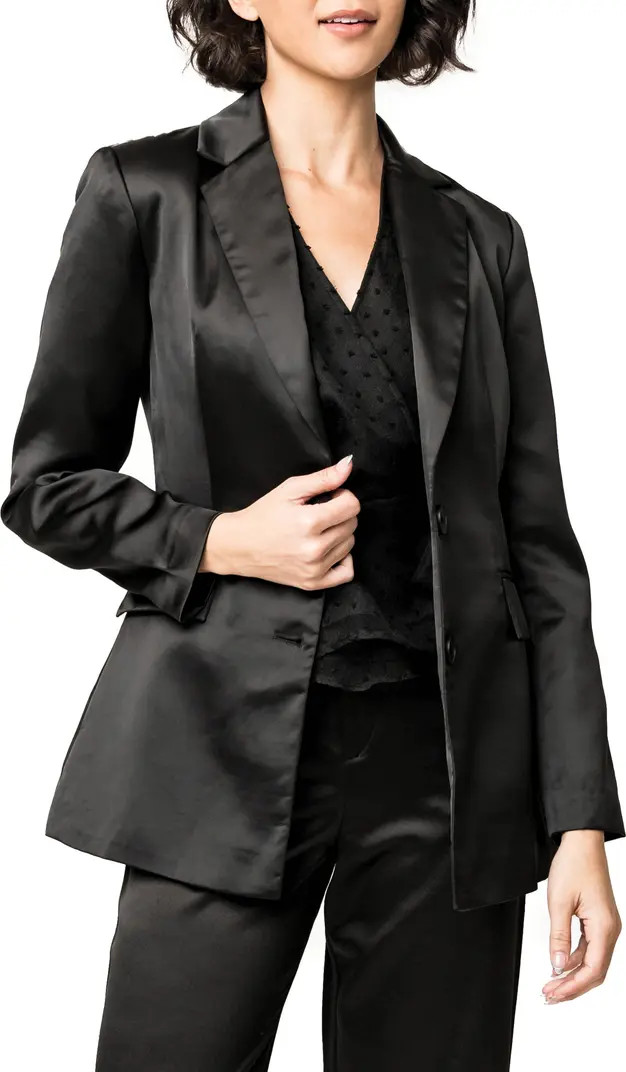 Shine Effect Longline Blazer | Nordstrom