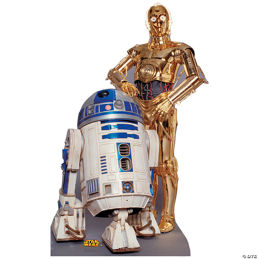 6 Ft. Star Wars™ R2-D2 & C-3PO Life-Size Cardboard Cutout Stand-Up | Oriental Trading Company