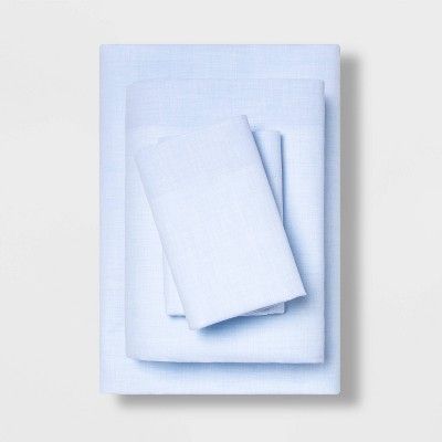 Full Easy Care Solid Sheet Set Light Blue - Room Essentials&#8482; | Target