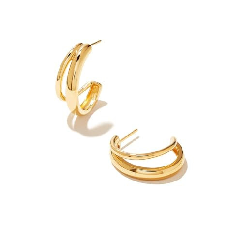 Kendra Scott Meg Double Hoop Earring, 18k Gold Vermeil | Amazon (US)