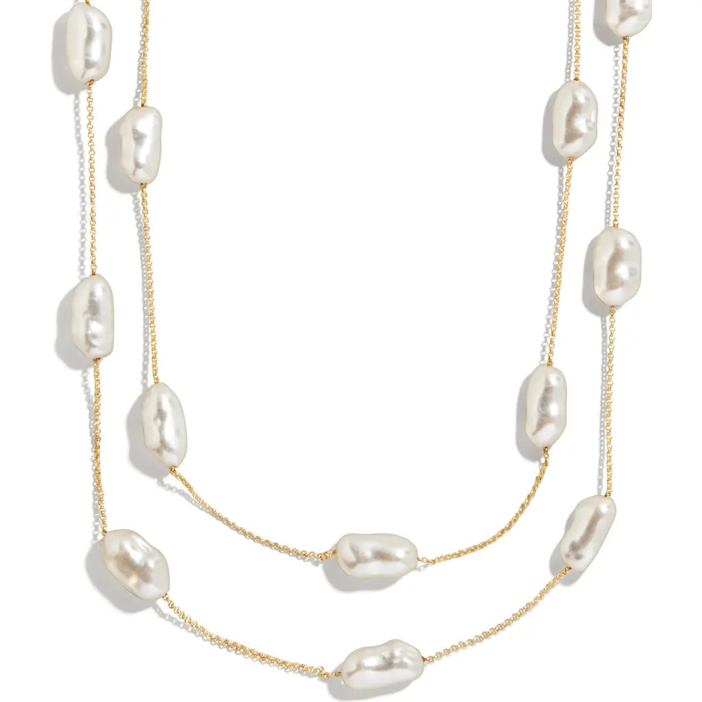 BaubleBar Teagan Station Necklace in Pearl at Nordstrom | Nordstrom