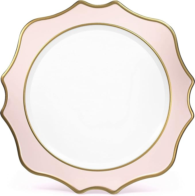 " OCCASIONS " 10 Pieces Round 13'' Round Acrylic Plastic Wedding Chargers, Dinner Party Decoratio... | Amazon (US)