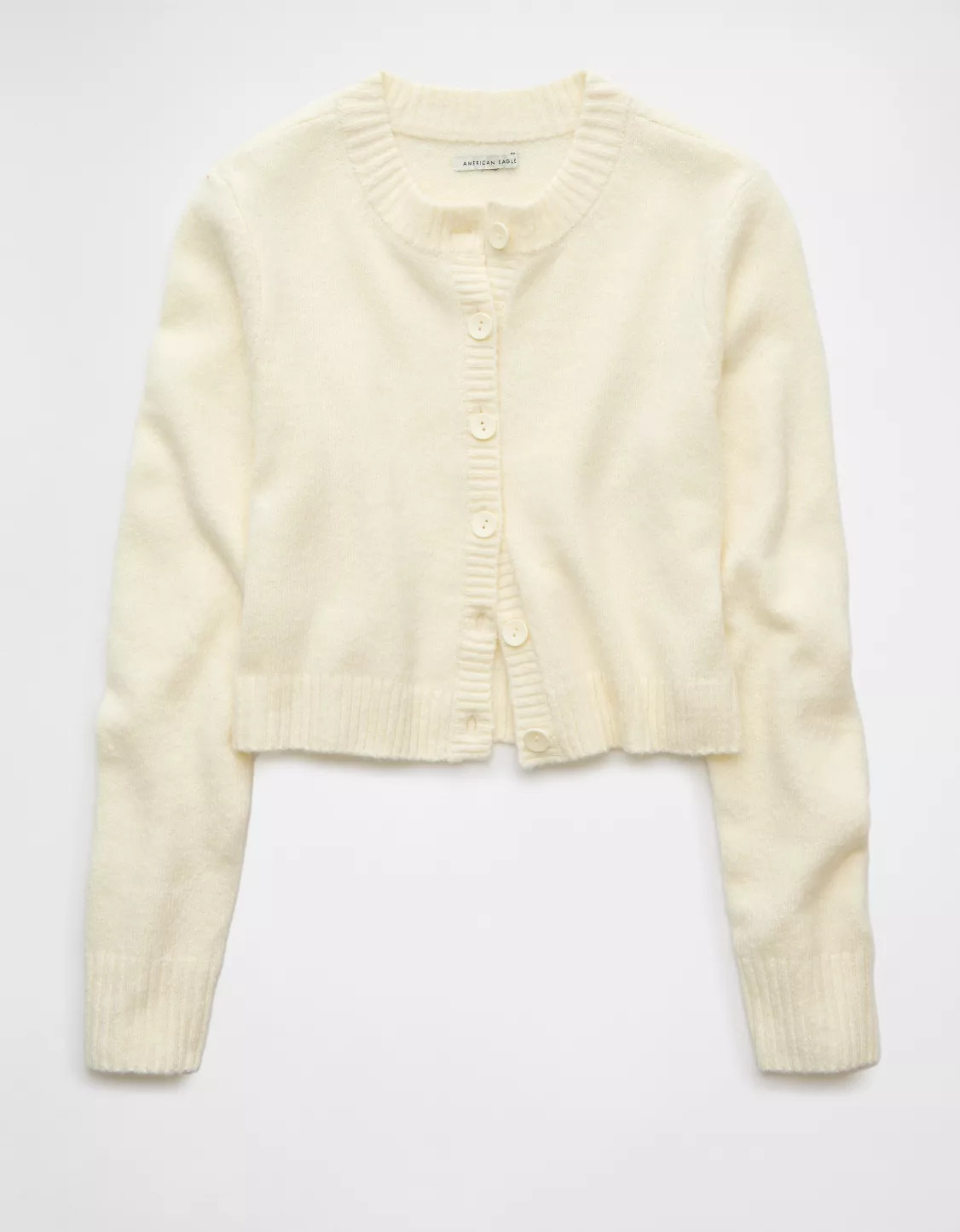 AE Whoa So Soft Easy Crew Neck Cardigan | American Eagle Outfitters (US & CA)