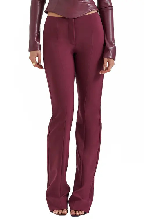 HOUSE OF CB Lillie Seamed Pants in Windsor Wine at Nordstrom, Size Medium | Nordstrom