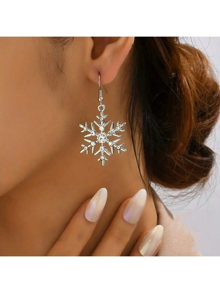 Christmas Snowflake Shaped Earrings For Women | SHEIN