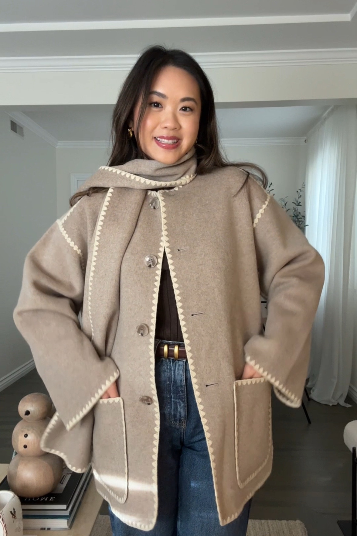 Winter outfit with this wool scarf coat!! 

#LTKSaleAlert #LTKSeasonal