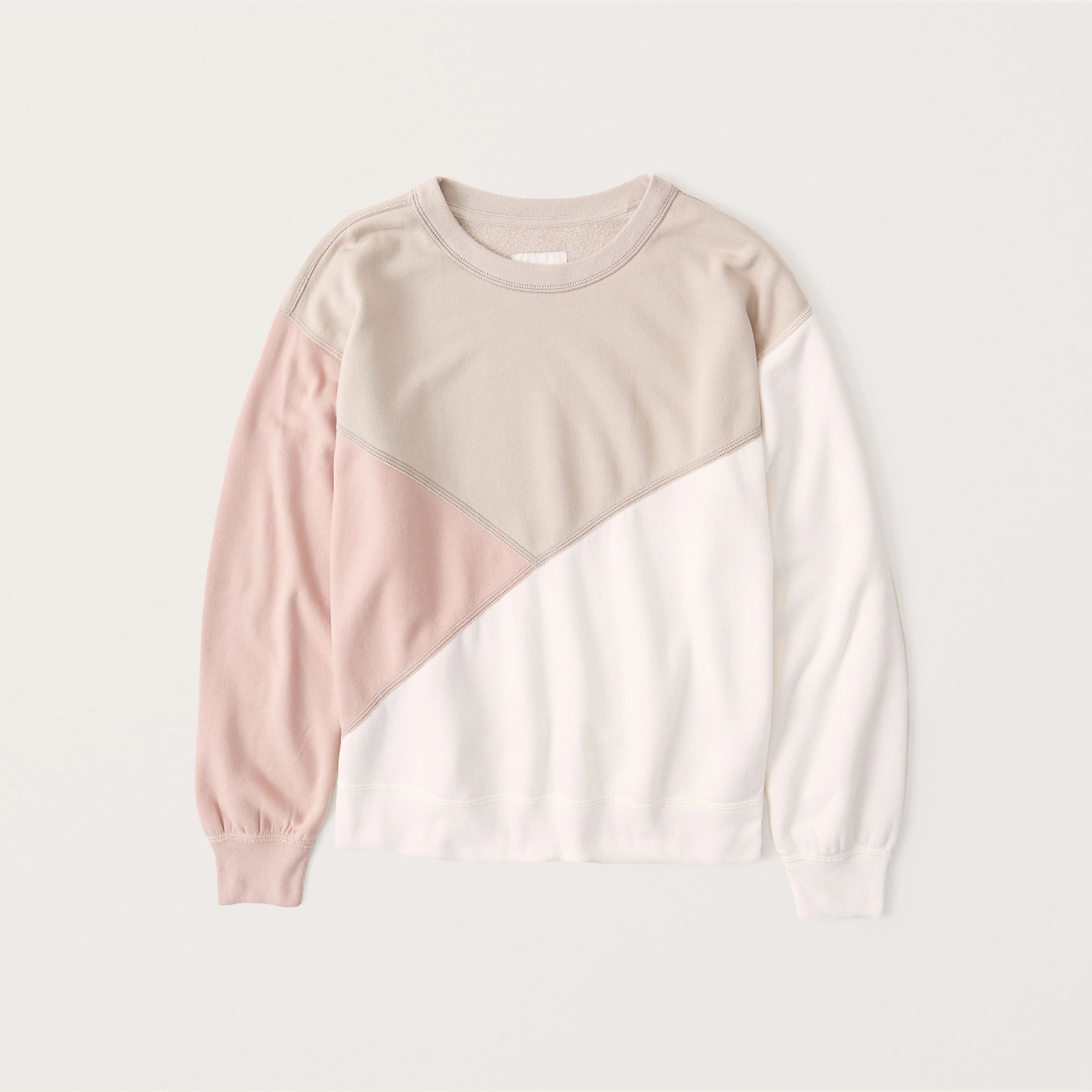 Colorblock Crewneck Sweatshirt | Abercrombie & Fitch (US)