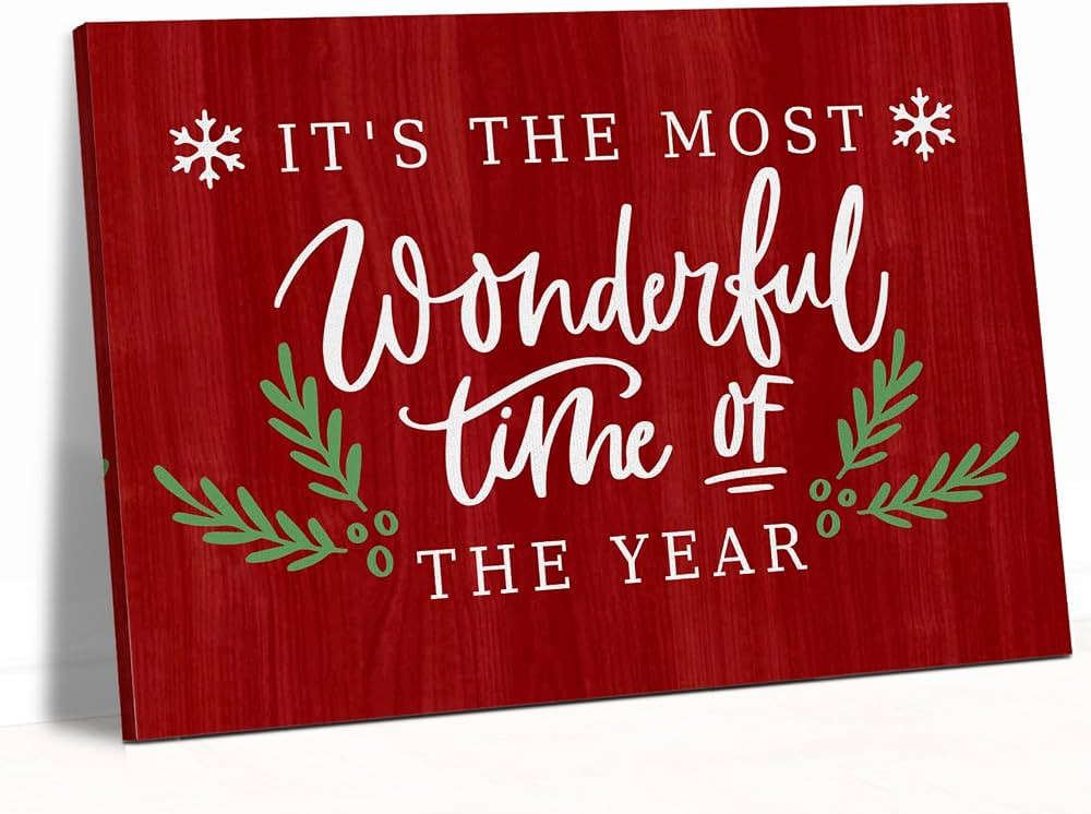 AEHIE Christmas Wall Decor,Christmas Wall Art,Christmas Wall Decorations,Farmhouse Christmas Deco... | Amazon (US)