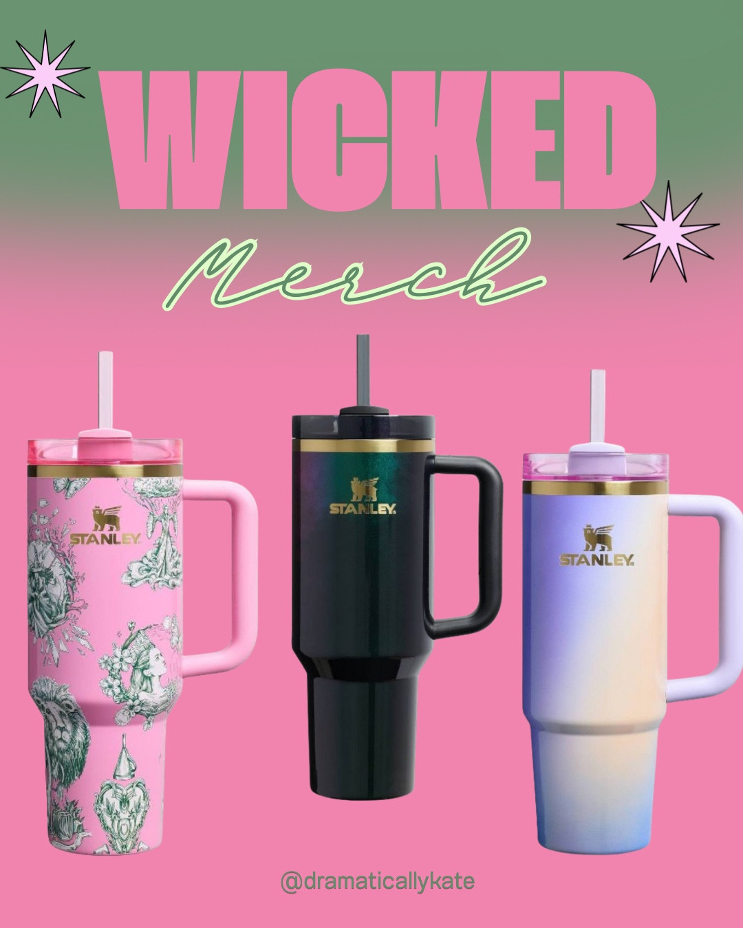 I am obsessulated with all things Wicked! 🩷💚 I’ll be sharing lots of fun finds in the weeks to come, but for today, just wanted to highlight these Target exclusives that are launching at 3am tomorrow, October 26th! This includes Wicked x Stanley, with three prints and three sizes to choose from, so be sure to set those alarms! 🚨 (Although if I’m being totally honest, even I, the lady with the newborn, might be asleep at that hour. Sorry to my 9yo, I will always prioritize rest over a water cup 😂)  Anyone else so excited for the movie?! 🙋🏻‍♀️

#LTKKids #LTKFindsUnder100 #LTKGiftGuide