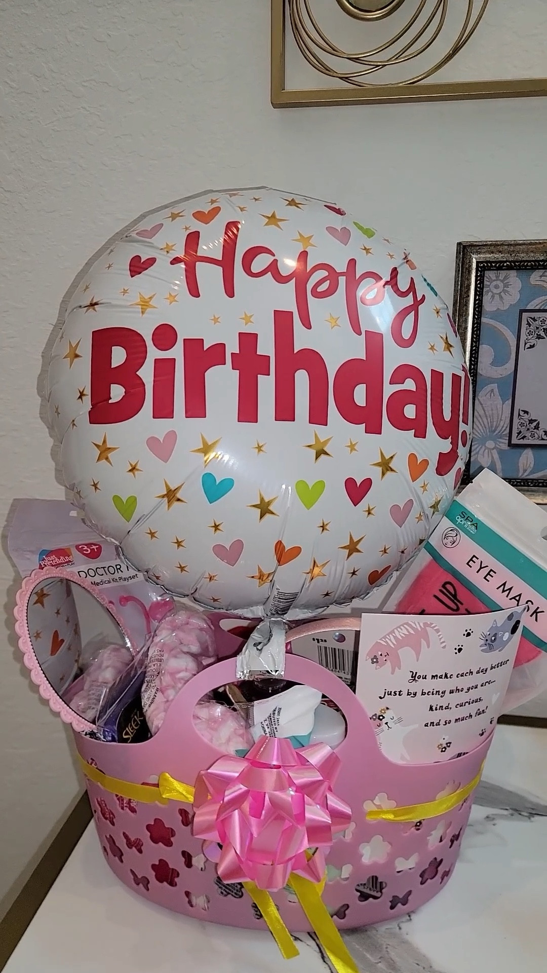 The perfect Easter gift basket or birthday gift basket for kids. Filled with self care and skin care items.