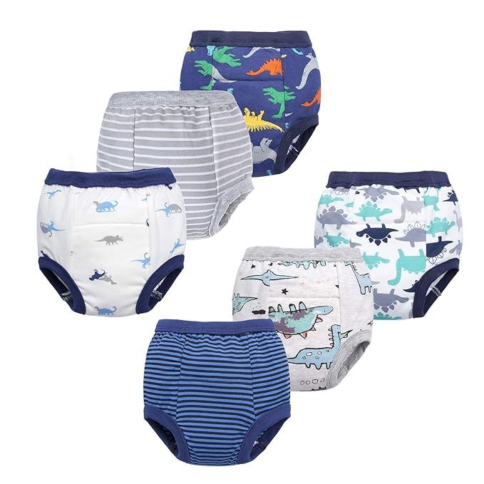 BIG ELEPHANT Unisex-Baby Toddler Potty 6 Pack Cotton Pee Training Pants Underwear | Amazon (US)