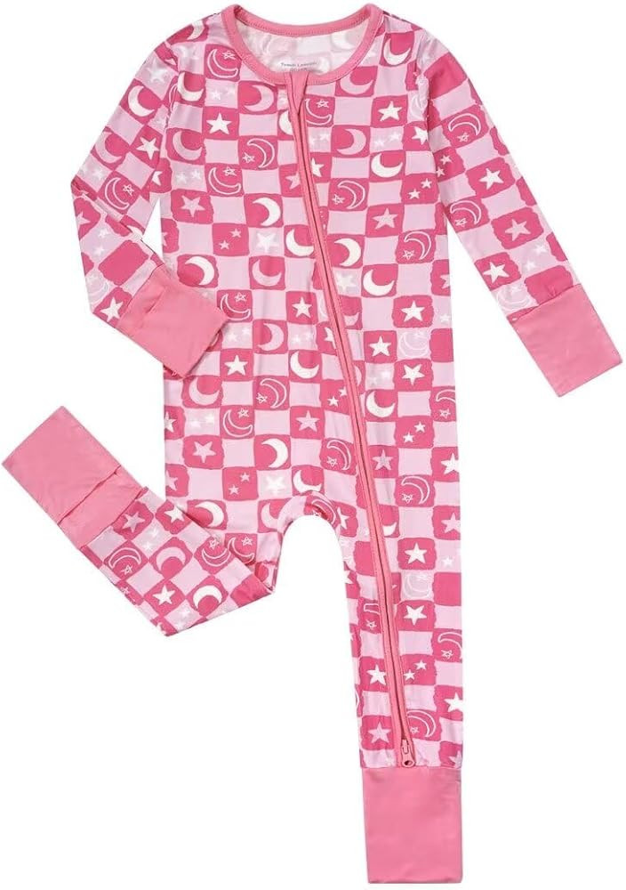 Teach Leanbh Unisex Baby Bamboo Viscose Pajamas with Mittens and Feet Cuffs 2 Way Zipper Long Sle... | Amazon (US)