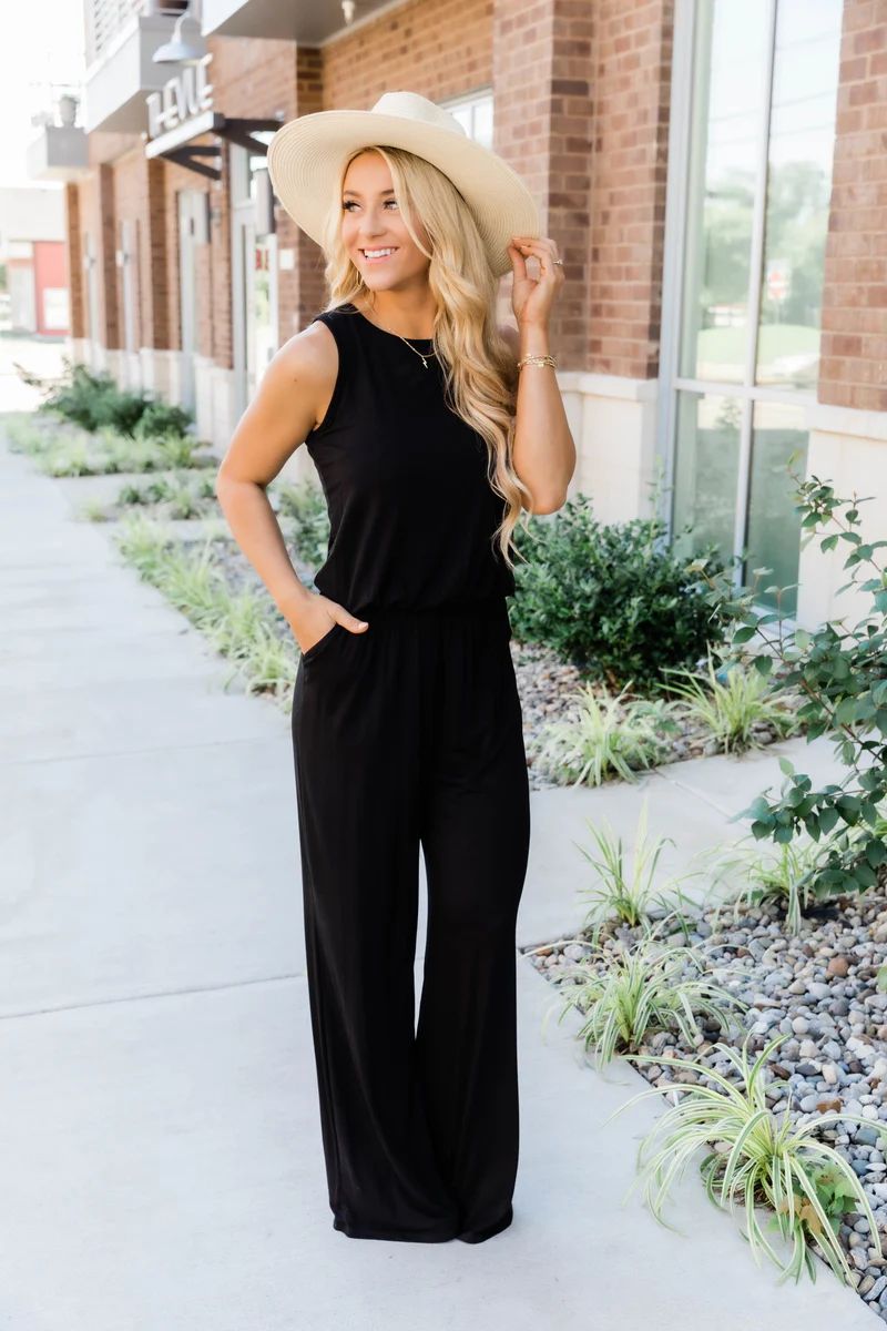 So Much Love Black Jumpsuit | The Pink Lily Boutique