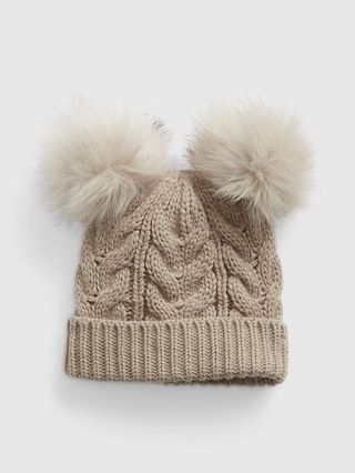 Toddler Cable-Knit Pom Beanie | Gap (US)
