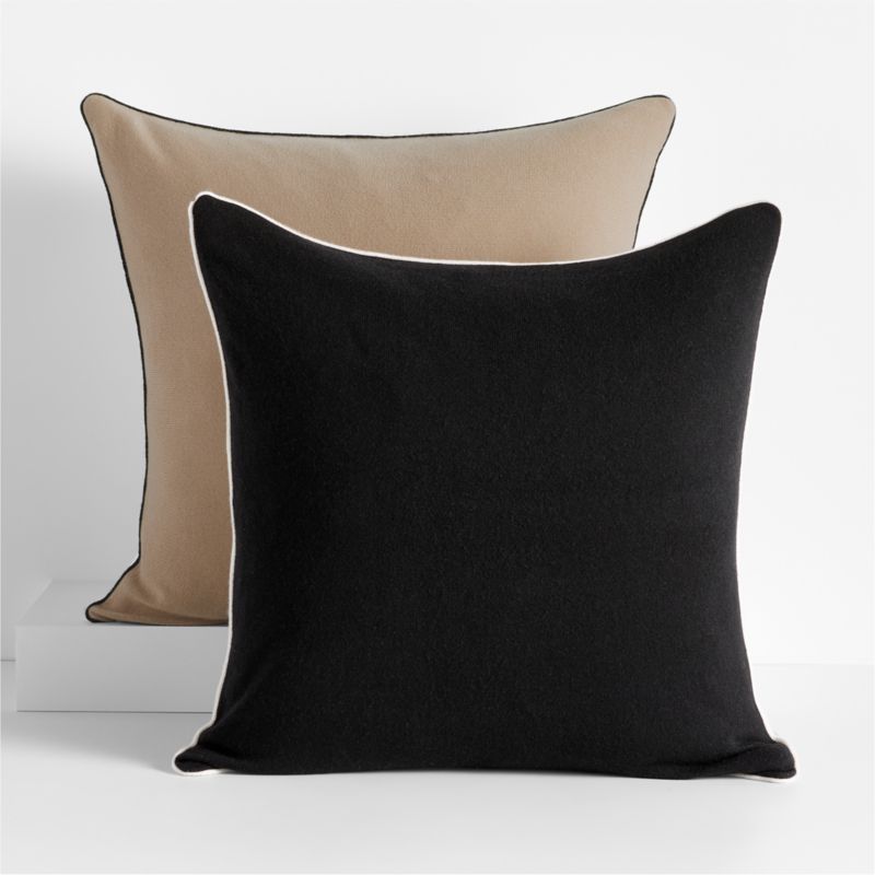Bardot 20" Recycled Cashmere and Wool Pillows | Crate & Barrel | Crate & Barrel