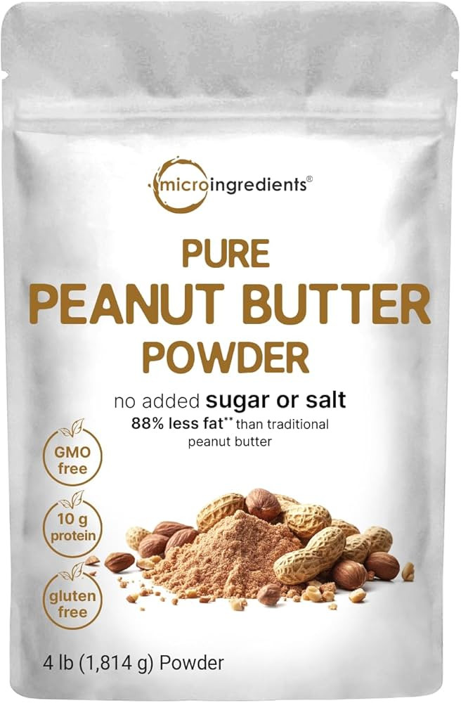 Pure PB Peanut Butter Powder, 4lbs (64) | 10g Protein & 88% Less Fat | No Added Sugar or Salt fro... | Amazon (US)