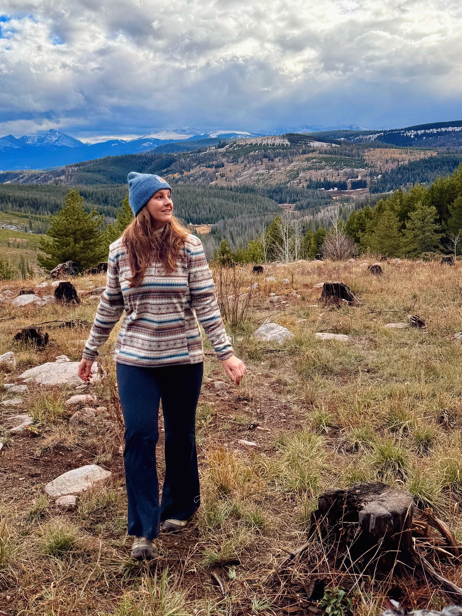 Hiking Colorado Rocky Mountains 
Fleece pullover: large (from REI store last year; linked similar options) 
Shirt: large 
Leggings: large
Boots: TTS

#rachealbrush Fall outfits, fall hiking, hiking boots, fleece pullover, winter hiking, Merrell hiking boots, activewear, Carhartt, winter outfit, base layer, fair aisle fleece, 

#LTKMidsize #LTKActive #LTKSeasonal