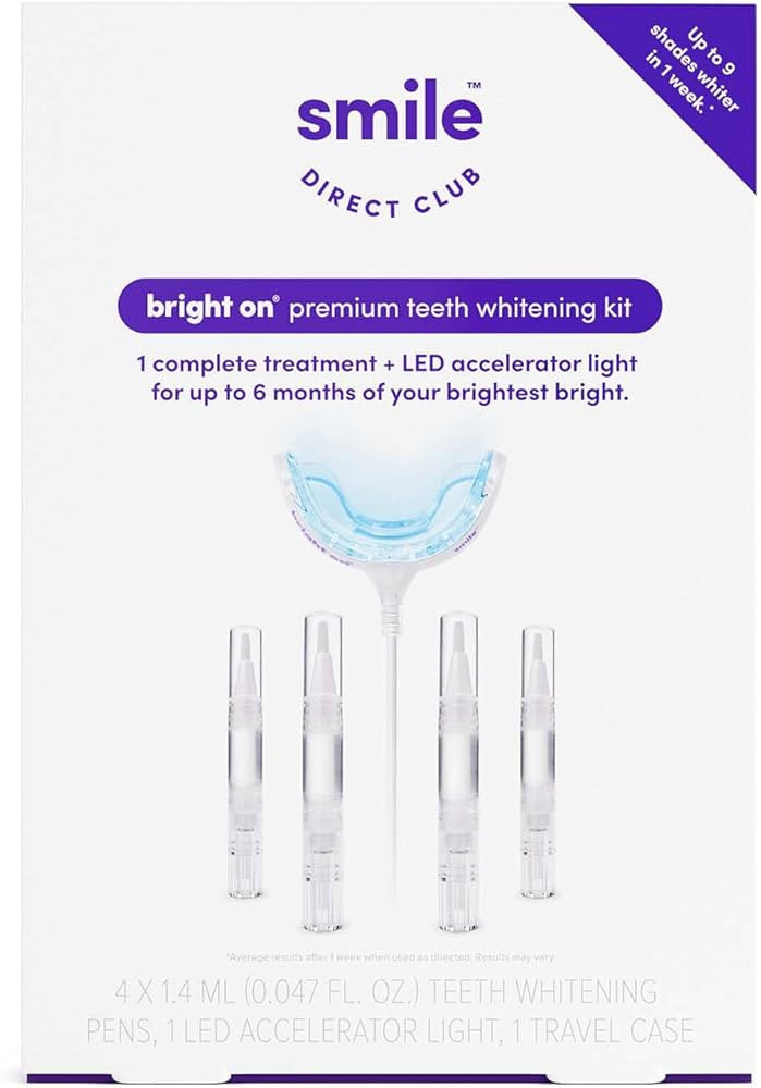 SmileDirectClub Teeth Whitening Kit with LED Light - 4 Pack Gel Pens - Professional Strength Hydr... | Amazon (US)