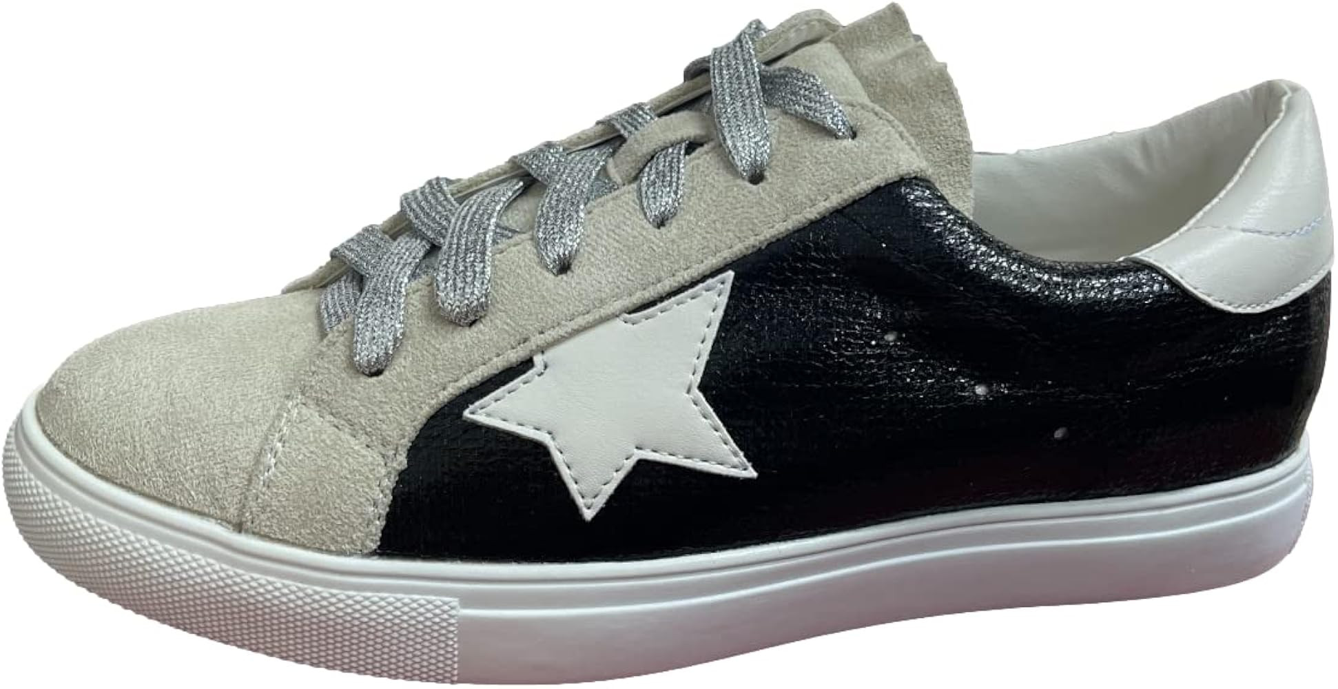 Bellmora Multi-Fabric Lace-Up Fashion Sneaker | Amazon (US)