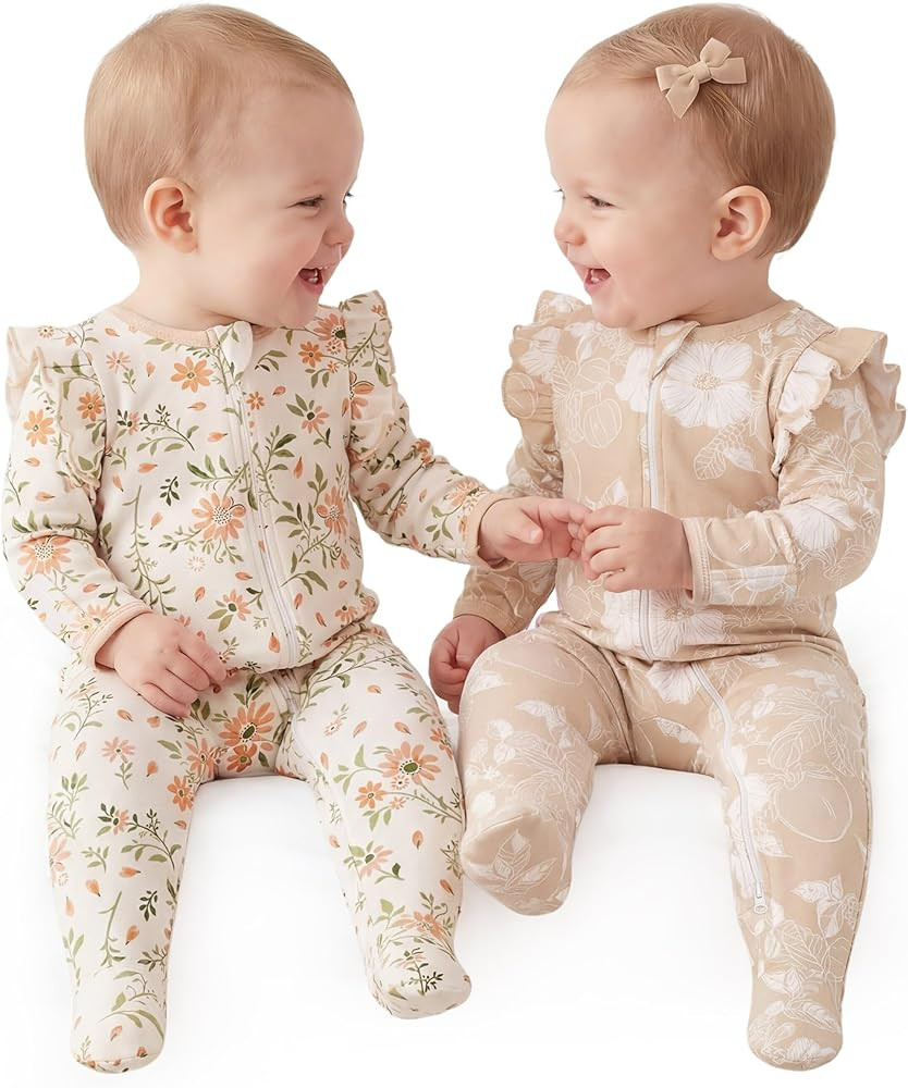 Yoofoss Baby Sleepers Baby Girl Clothes 100% Cotton Pajamas for Newborn 0-3 3-6 6-9 Months Sleep ... | Amazon (US)