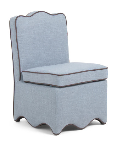 21X33 Scalloped Bottom Skirted Anywhere Chair, Polyester | TJ Maxx