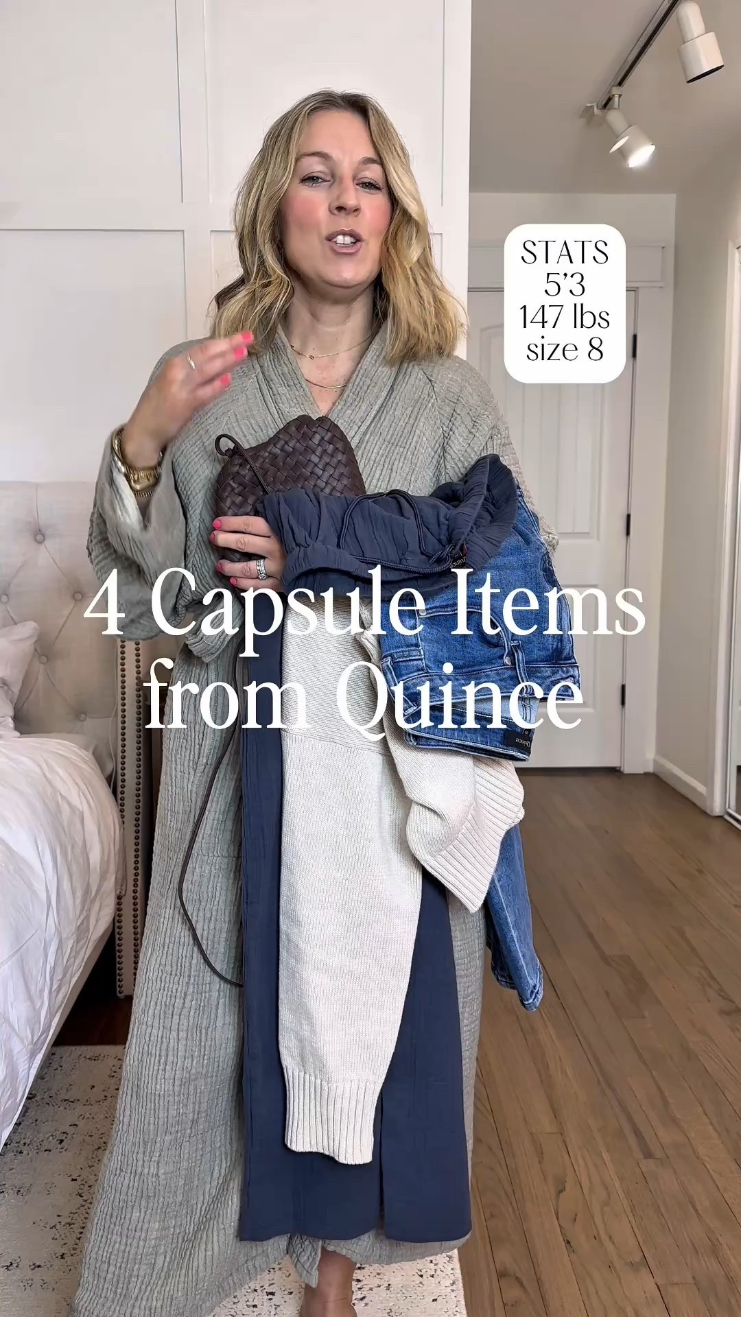 4 pieces. Endless outfits. 🤍
These capsule wardrobe staples from @onequince are everything—timeless, high-quality, and versatile. Perfect for travel, everyday style, or a closet refresh that actually makes getting dressed easier. #quincepartner
What I’m wearing: 🧶 Medium in the sweater – soft, breathable, and polished
 👖 29 regular in the jeans – true to size with the perfect classic fit
 👖 Medium in the pants – elevated, easy, and endlessly wearable
If you’re looking to build a neutral capsule wardrobe or invest in fewer, better pieces that mix + match effortlessly, these are my top picks. Each piece is classic, comfortable, and made to last.

#LTKWatchNow #LTKSaleAlert #LTKStyleTip