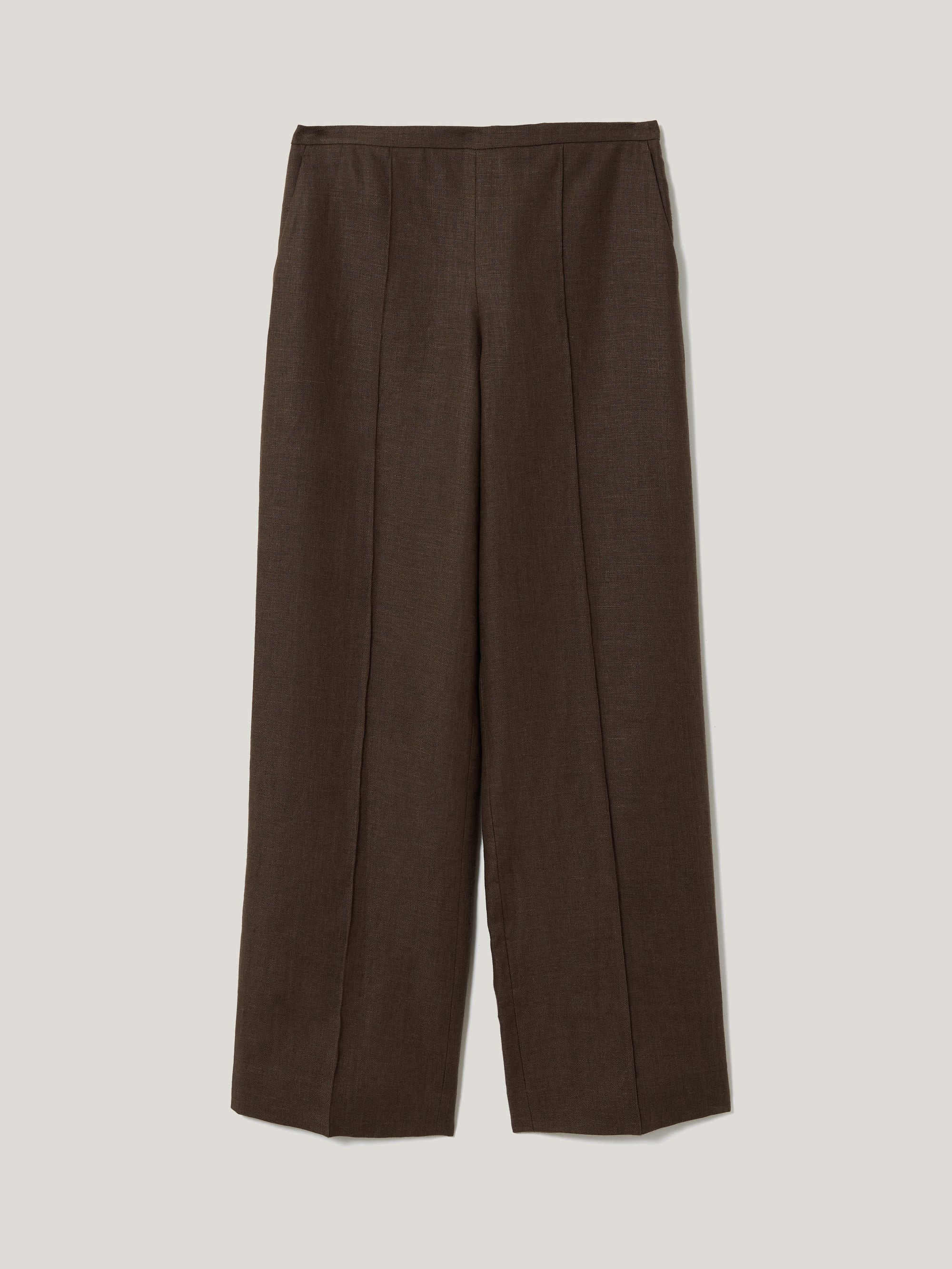 Irish Linen Palazzo Trouser | Brown | Jigsaw (UK)