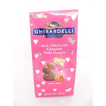 Ghirardelli Valentine s Day Milk Chocolate Carmel Duet Hearts 4.9 oz. Bag | Walmart (US)