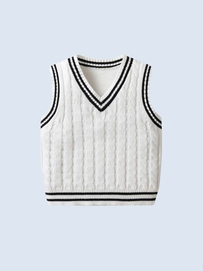 Baby Cable Knit Cricket Sweater Vest | SHEIN