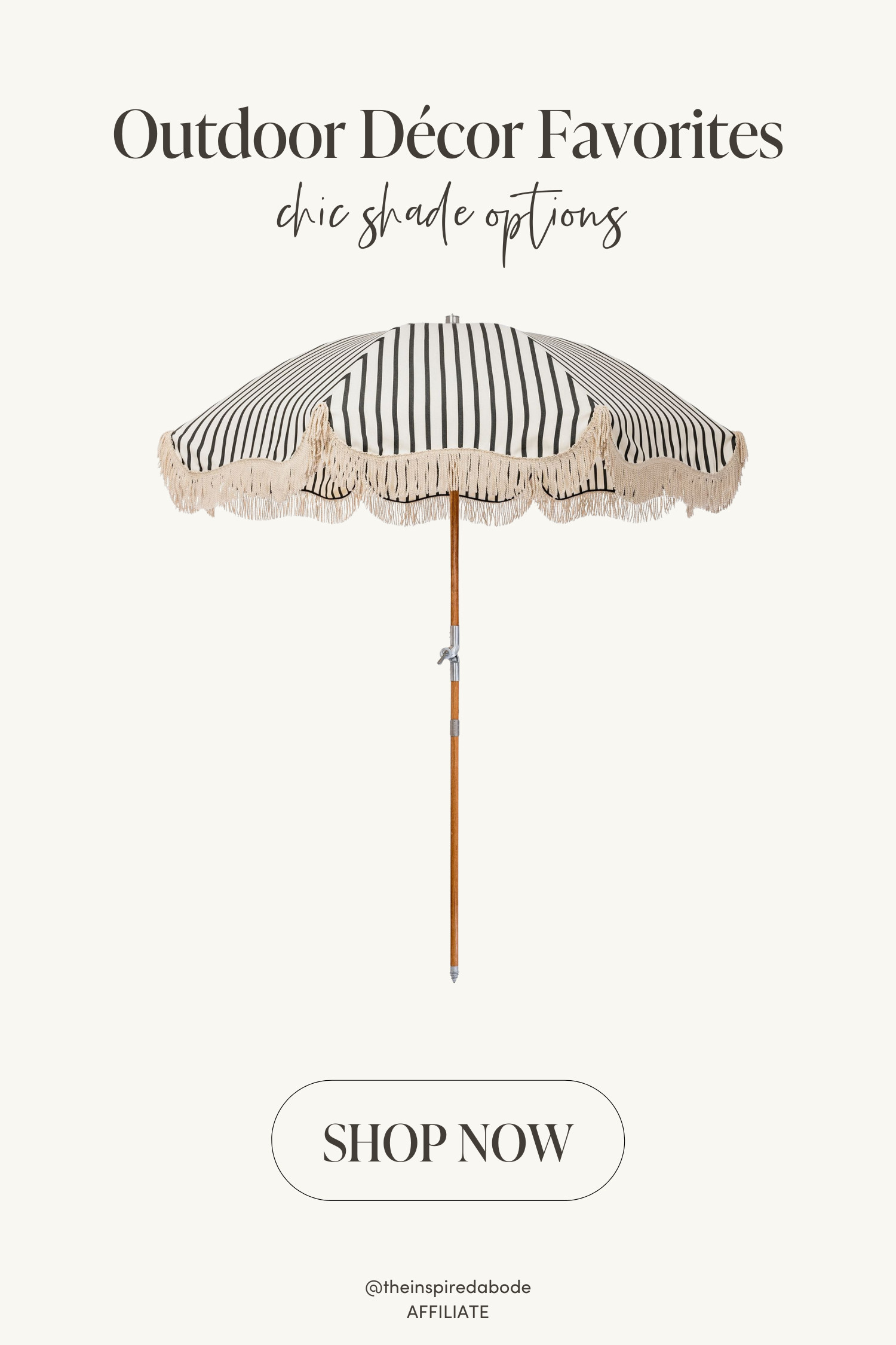 This striped fringe umbrella brings the cutest retro touch to your backyard. It’s functional, stylish, and Instagram-worthy. We’re obsessed with the beachy, breezy vibes! 

We also added some other options for you to consider too if you don't love the black stripes! 🖤 

 #LTKSeasonal #LTKHome #LTKStyleTip