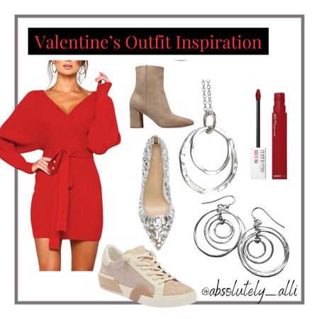 Valentine’s Day outfit | red dress | valentines | winter dress | sweater dress 

#LTKfindsunder100 #LTKshoecrush #LTKstyletip