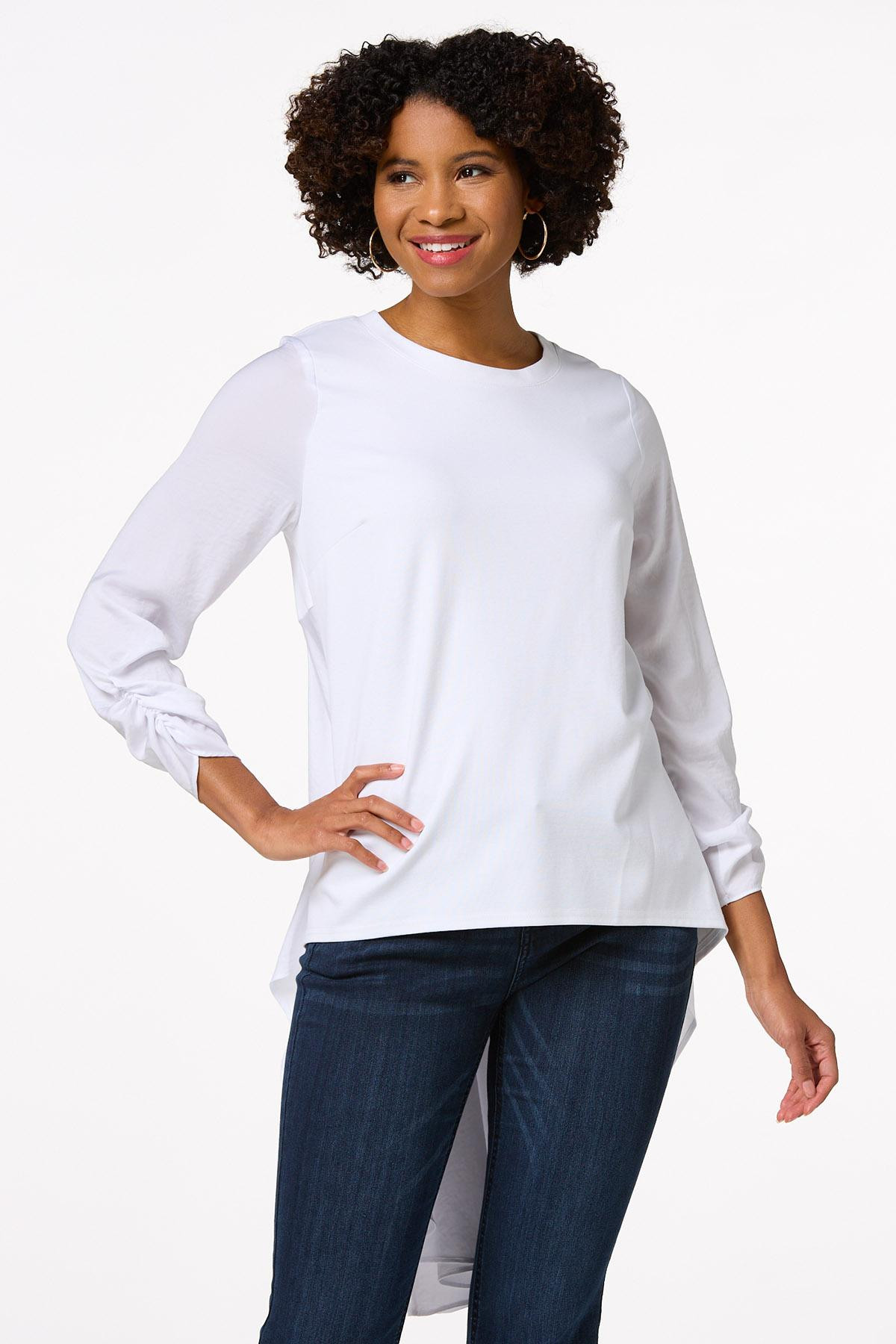Extreme Ruched Sleeve Tunic | Cato Fashions