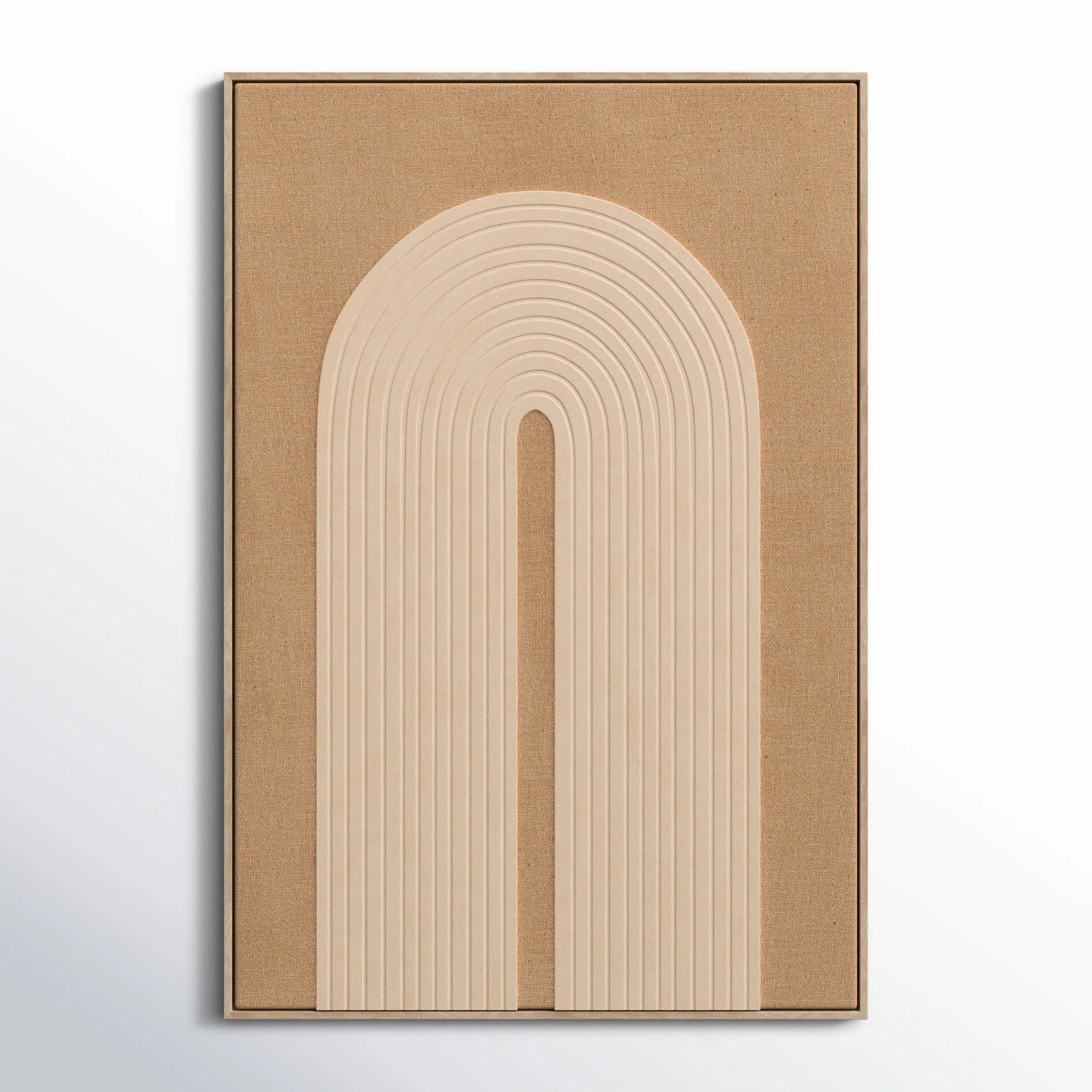 Joss & Main The Novogratz Polyester Geometric Living Room Framed Wall Art with Tan Layered Arch |... | Wayfair North America