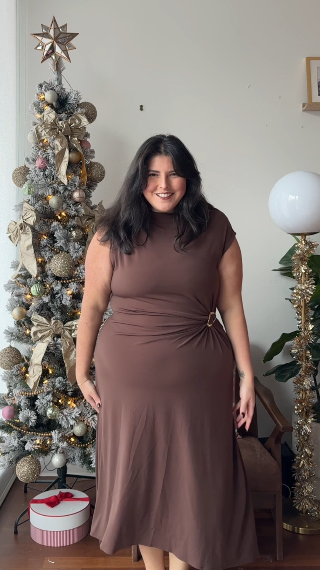 In love with this brown dress omggg and it’s 60% off right now! As is the coat. Such a stunning dress for only $20! 

#LTKPlusSize #LTKCyberWeek #LTKSaleAlert