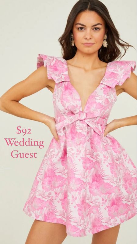 How adorable is this $92 dress!? It would be perfect as a wedding guest dress or a bridal or baby shower dress. I love the color, fit and flare shape, and the pretty bow detail.

Affordable style, spring dress, summer dress, event dress, special occasion dress 

#LTKfindsunder100 #LTKwedding #LTKstyletip