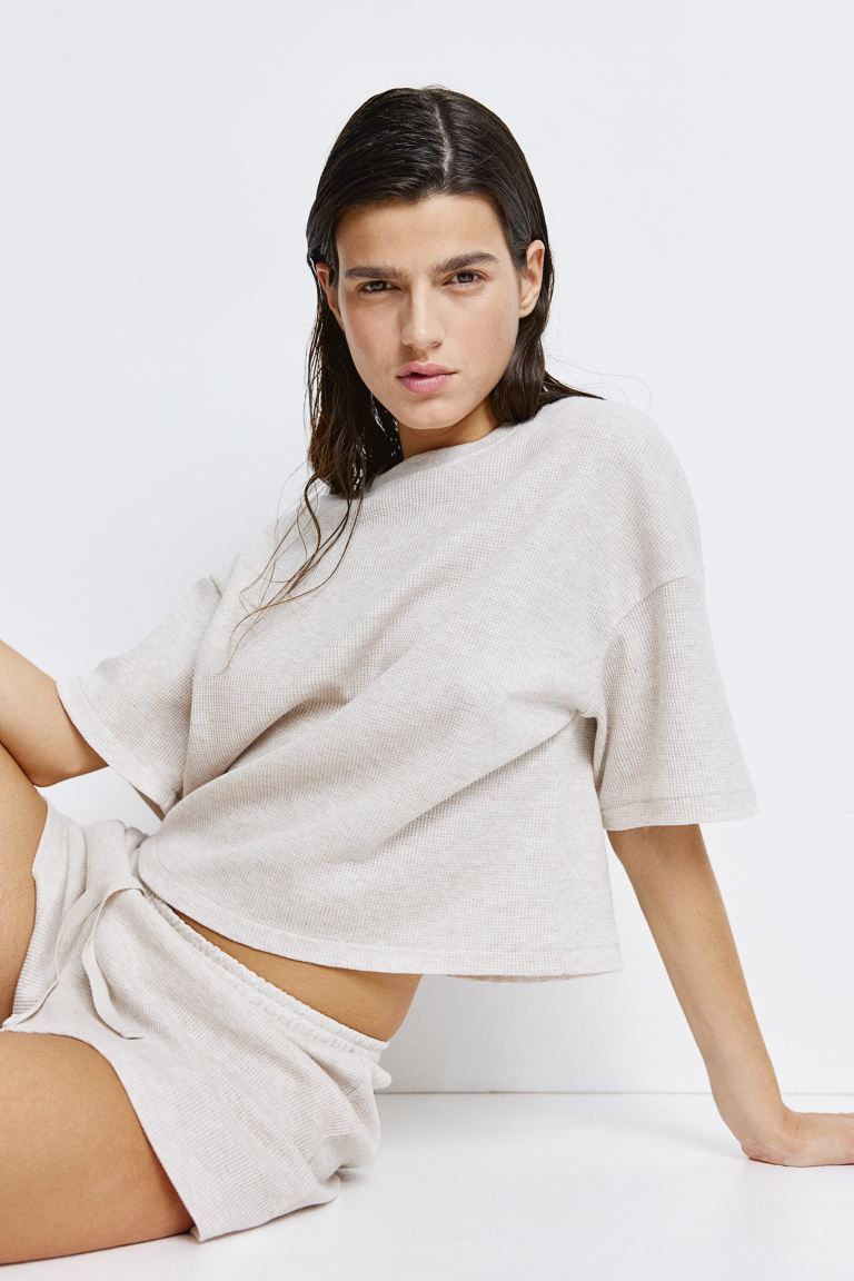 Waffled pyjama top and shorts | H&M (UK, MY, IN, SG, PH, TW, HK)