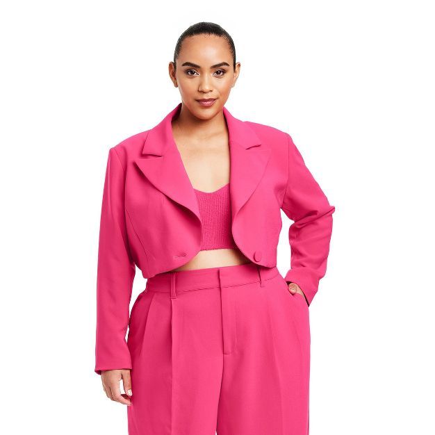 Women's Cropped Blazer - Sergio Hudson x Target Pink | Target