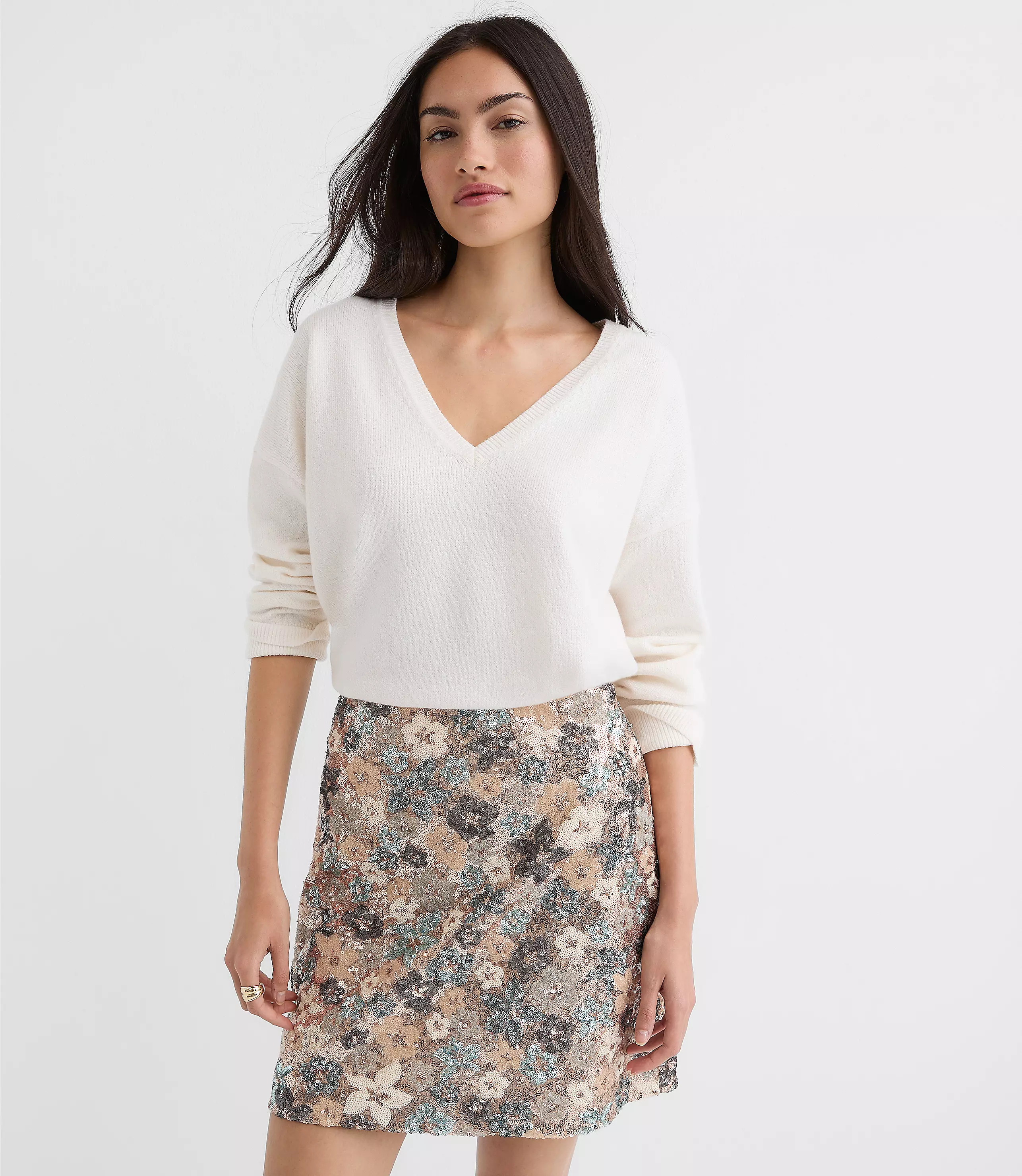 V-Neck Relaxed Everyday Sweater | LOFT