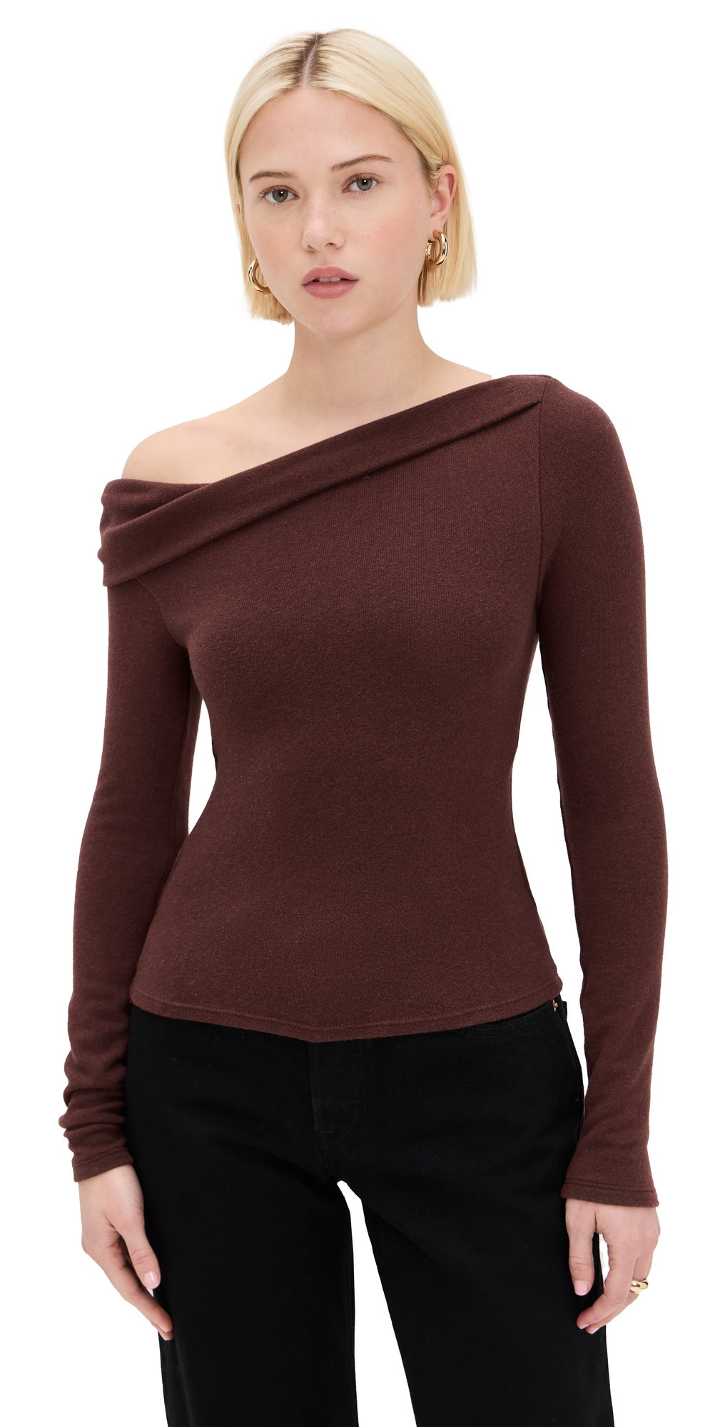 Reformation Elio Knit Top Mahogany XS | Shopbop