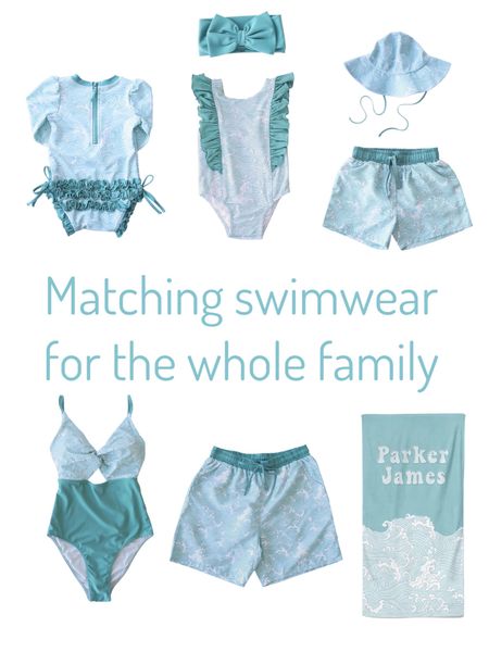 Matching swimwear for the whole family 

#LTKswim #LTKkids #LTKfamily
