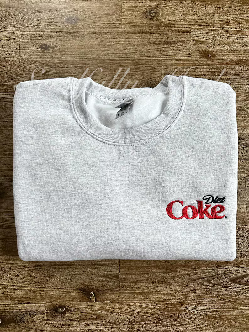 Diet Coke Sweatshirt, Diet Coke Crewneck, I Need a Diet Coke, Trendy, Holiday Gift Sweater, Embro... | Etsy (US)