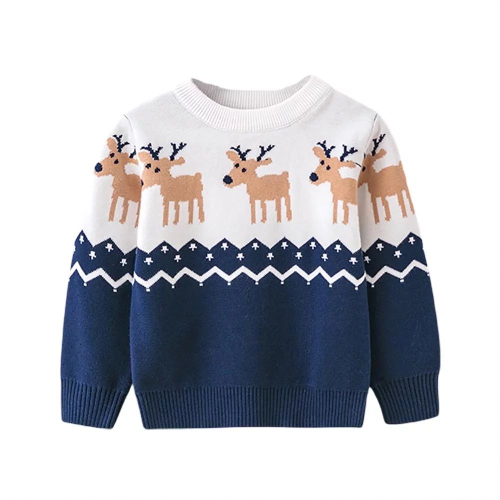 Baby Boys Girls Knit Sweater Toddler Christmas Sweater Casual Pullover Winter Clothes 2-7T | Walmart (US)